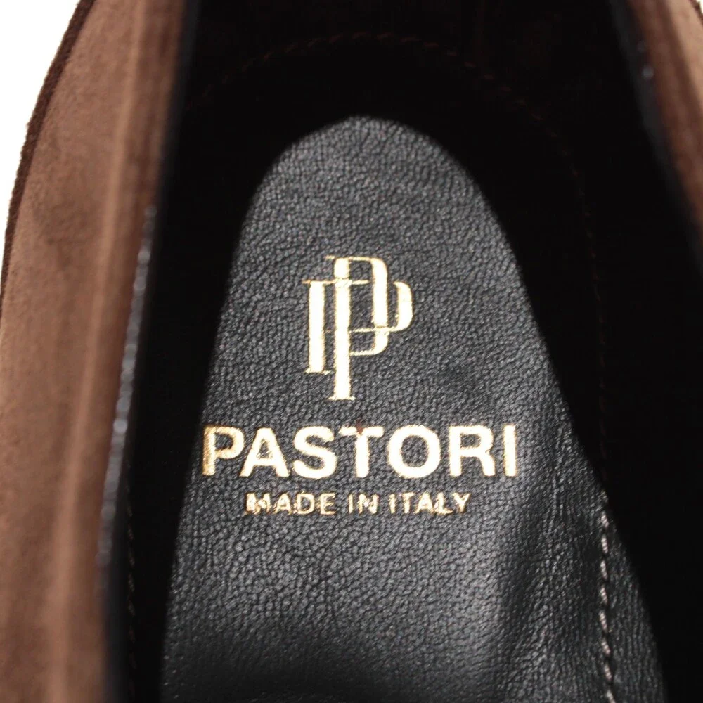 Pastori NWOB Faustus Single Monk Strap Dress Shoes Size 9 in Brown Suede
